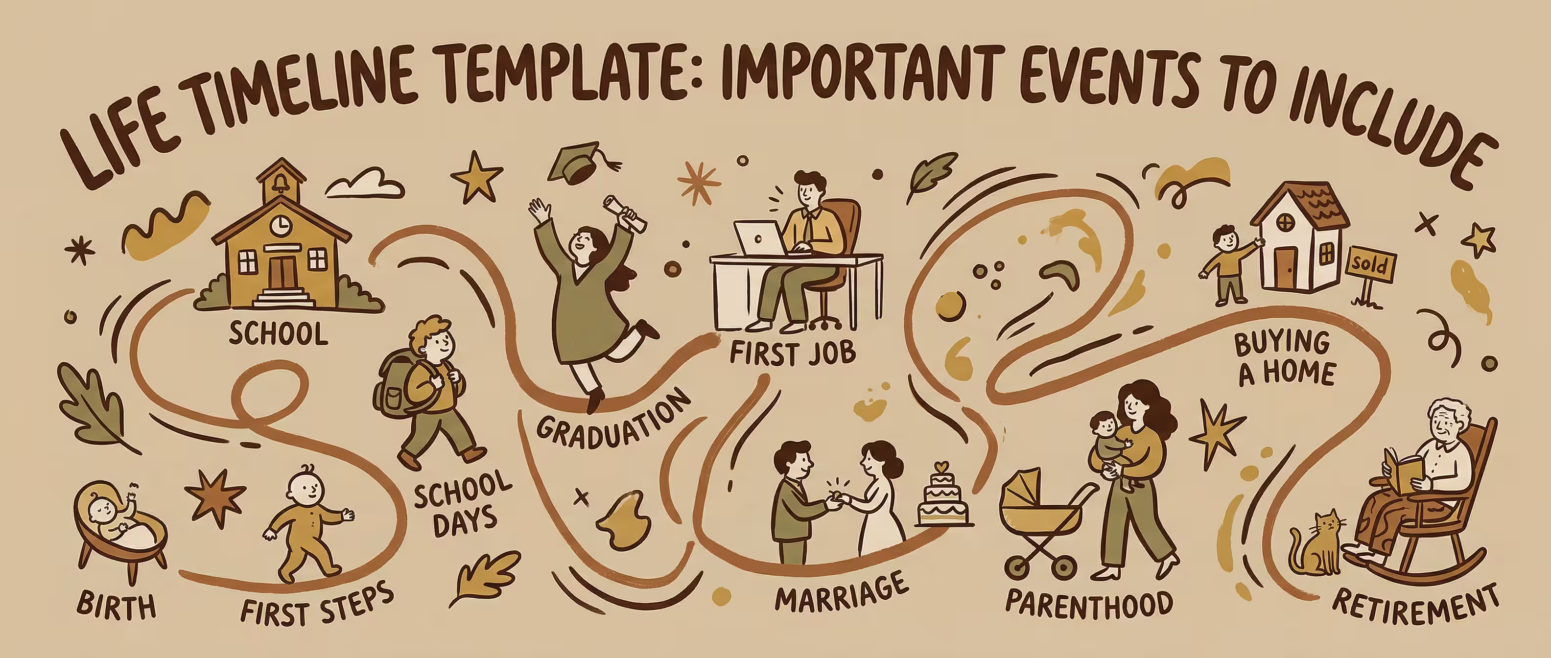 Life Timeline Template: Map Your Important Events and Life Stories